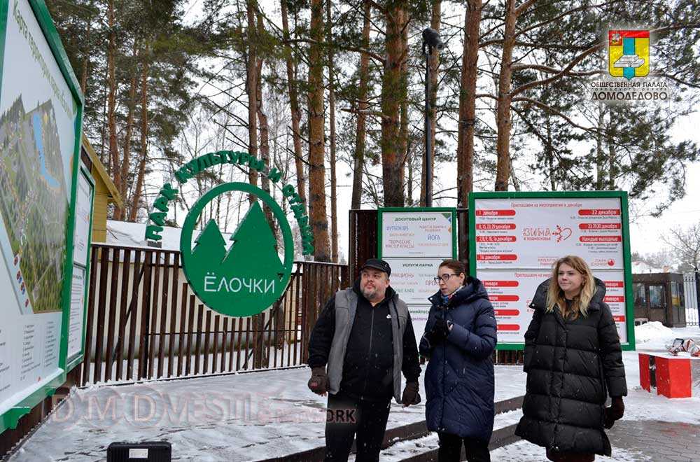 Алексей Андреев Общественники Домодедово провели проверку готовности парка Ёлочки к зиме и праздникам